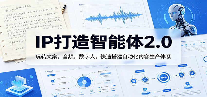 IP打造智能体2.0：玩转文案，音频，数字人，快速搭建自动化内容生产体系-星空网创资源