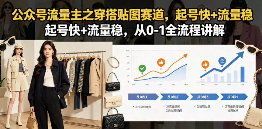 公众号流量主之穿搭贴图赛道,起号快+流量稳,从0-1全流程讲解-星空网创资源