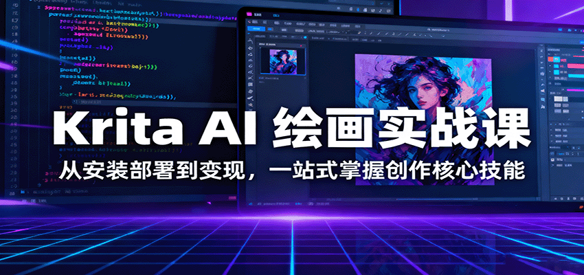 Krita AI 绘画实战课：从安装部署到变现，一站式掌握创作核心技能-星空网创资源