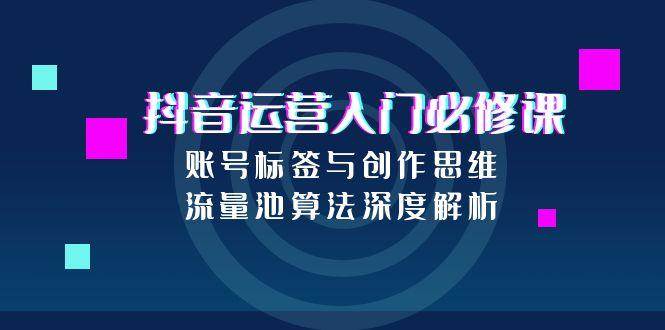抖音运营入门必修课，账号标签与创作思维，流量池算法深度解析-星空网创资源