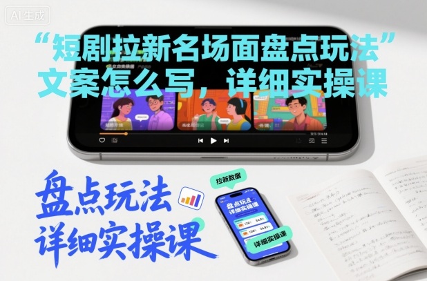 短剧拉新名场面盘点玩法文案怎么写,详细实操课-星空网创资源