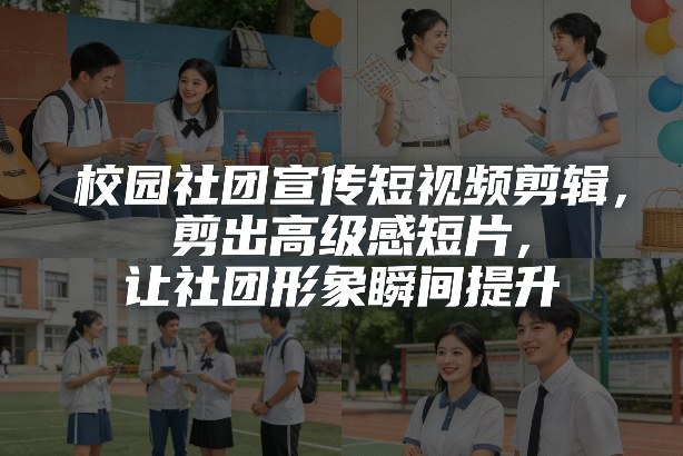 校园社团宣传短视频剪辑,剪出高级感短片,让社团形象瞬间提升-星空网创资源
