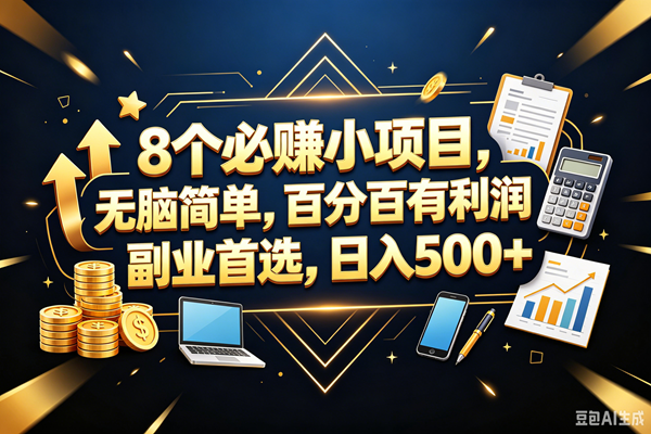 （18530期）9个必赚钱的小项目，百分百赚米，无脑简单，副业首选，日入399+-星空网创资源