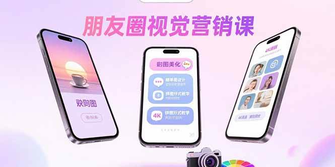 (15866期)朋友圈视觉营销课:问候图美化,晒单图设计,拼图玩法教学-星空网创资源