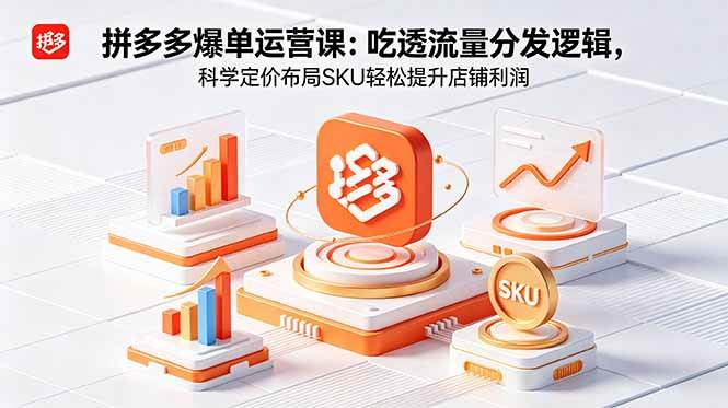(18577期)拼多多爆单运营实战课:吃透流量分发逻辑,科学定价布局SKU轻松提升店铺利润-星空网创资源