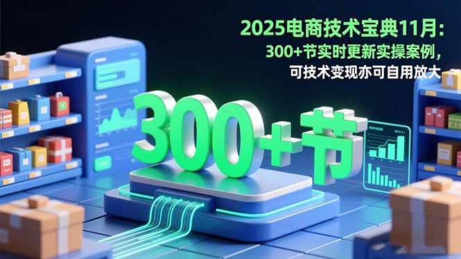 (16493期)2025电商技术宝典11月:200+节实时更新实操案例,可技术变现亦可自用放大-星空网创资源