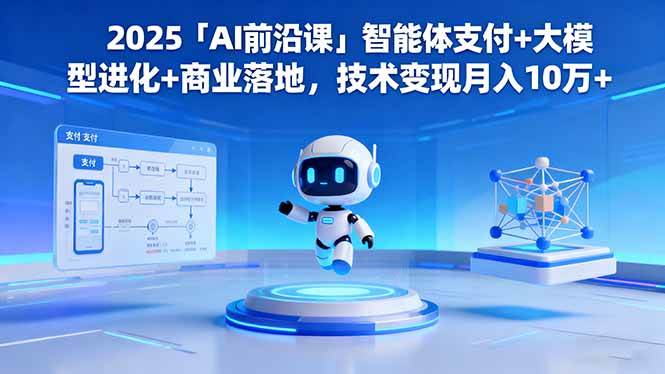 (16459期)2025「AI前沿课」智能体支付+大模型进化+商业落地,技术变现月入10万+-星空网创资源
