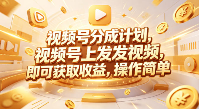 视频号分成计划,599元众筹的Red团队课程,视频号上发发视频,即可获取收益,操作简单-星空网创资源
