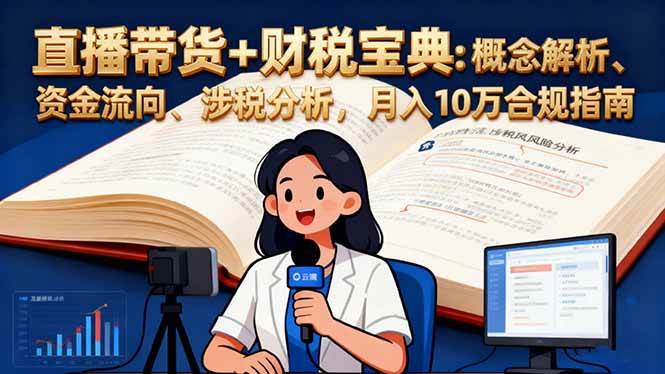 (16444期)直播带货+财税宝典:概念解析、资金流向、涉税分析,月入10万合规指南-星空网创资源