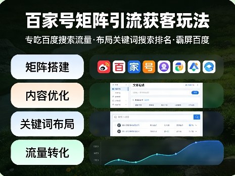 百家号矩阵引流获客玩法,专吃百度搜索流量,布局关键词搜索排名,霸屏百度-星空网创资源