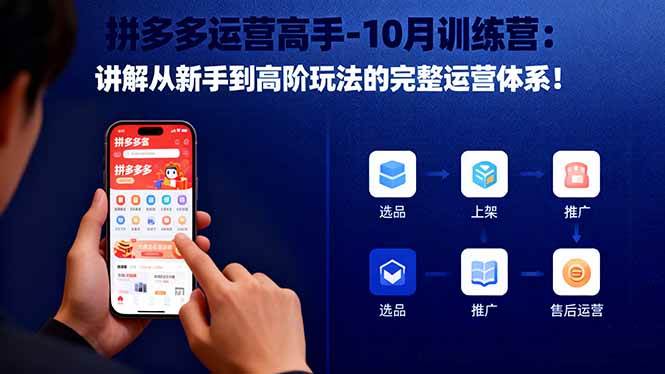 (16448期)拼多多运营高手-10月训练营:讲解从新手到高阶玩法的完整运营体系!-星空网创资源