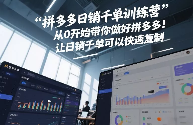 拼多多日销千单训练营,从0开始带你做好拼多多,让日销千单可以快速复制(更新26年5月)-星空网创资源
