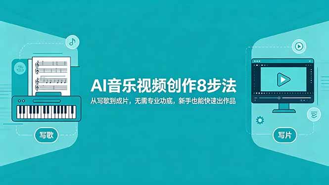(18340期)AI音乐视频创作8步法:从写歌到成片,无需专业功底,新手也能快速出作品-星空网创资源