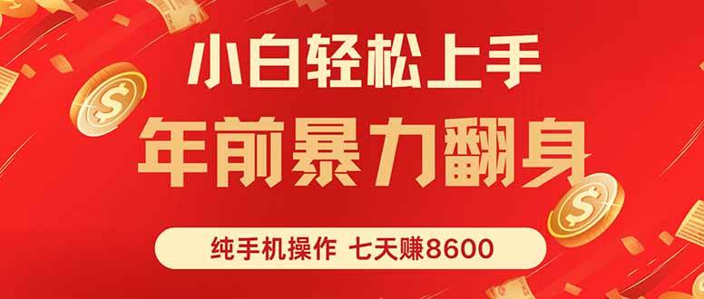 (16080期)七天狂赚8600,小白纯手机操作,日入1000+-星空网创资源