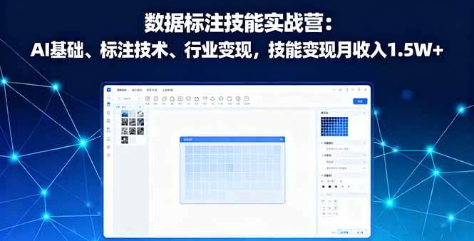 （16181期）数据标注技能实战营：AI基础、标注技术、行业变现，技能变现月收入1.5W+-星空网创资源