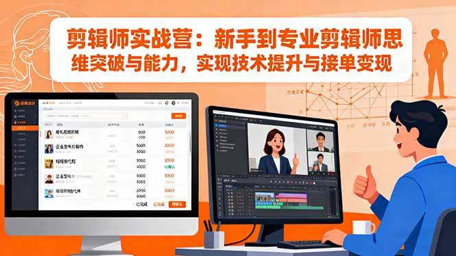 (16347期)剪辑师实战营:新手到专业剪辑师思维突破与能力,实现技术提升与接单变现-星空网创资源