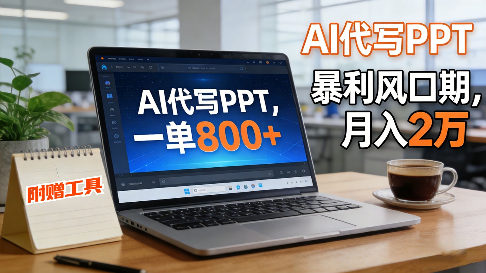 AI 代写做 PPT！一单狂赚 800+，风口期月入 2 万(工具 + 提示词直接送)-星空网创资源