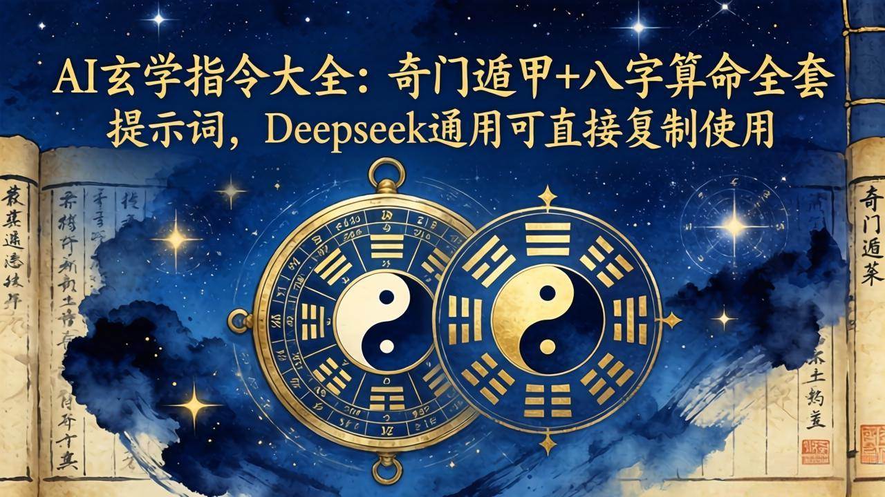 (18059期)AI玄学指令大全:奇门遁甲+八字算命全套提示词,Deepseek通用可直接复制使用-星空网创资源