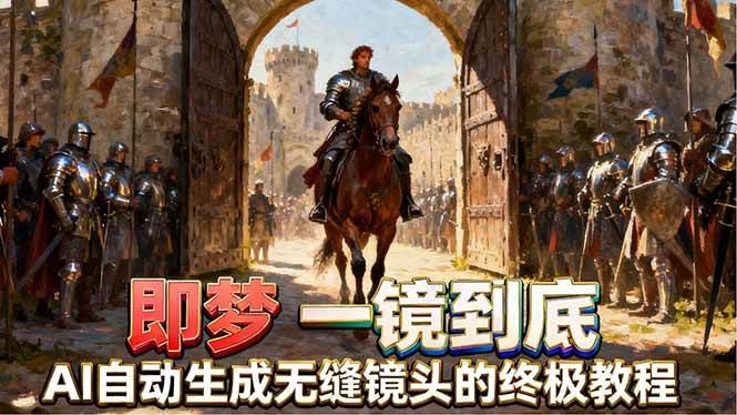 (18241期)即梦AI一镜到底终极教程,智能补帧+运镜技巧,AI自动生成无缝丝滑长镜头高效出片-星空网创资源