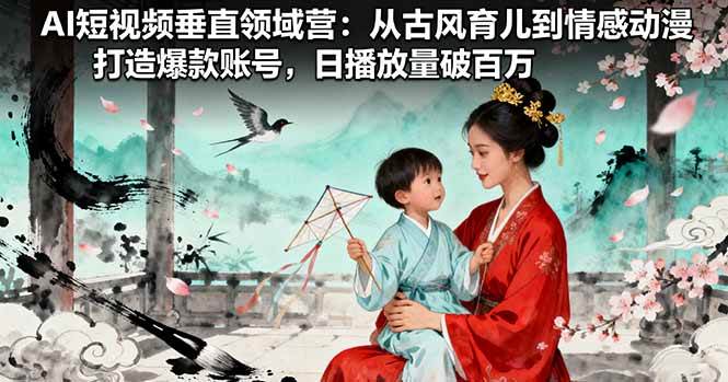 （16195期）AI短视频垂直领域营：从古风育儿到情感动漫，打造爆款账号,日播放量破百万-星空网创资源