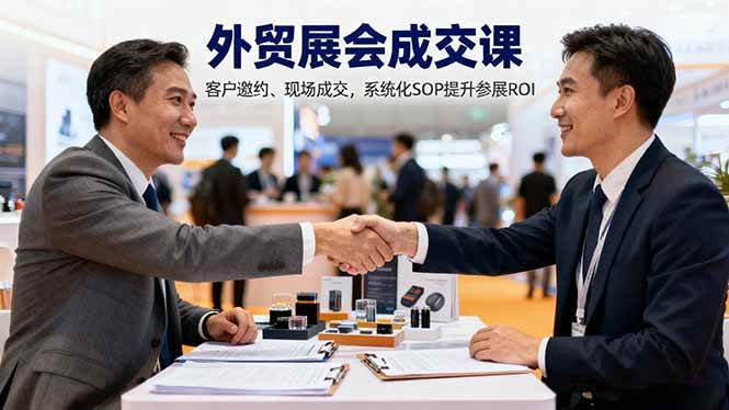 (16356期)外贸展会成交课,含目标制定、客户邀约、现场成交,系统化SOP提升参展ROI-星空网创资源