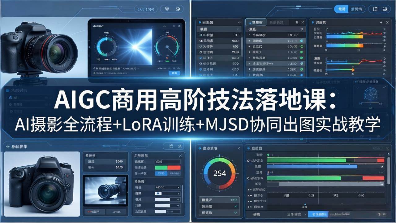 (18254期)AIGC商用高阶技法落地课:AI摄影全流程+LoRA训练+MJSD协同出图实战教学-星空网创资源