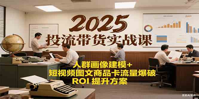 2025投流带货实战课:人群画像建模+短视频图文商品卡流量爆破ROI提升方案-星空网创资源
