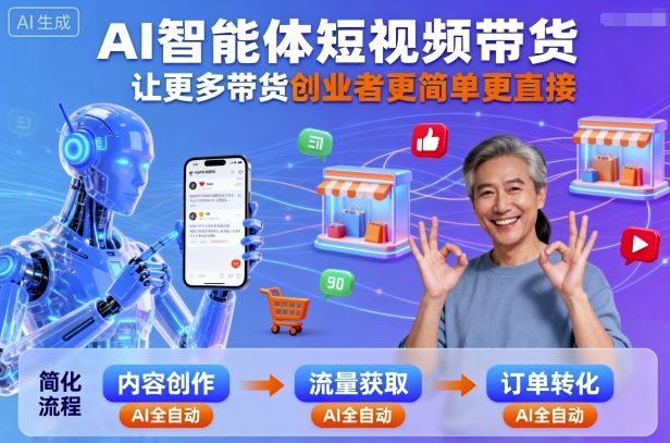 AI智能体短视频带货,让更多带货创业者更简单更直接-星空网创资源
