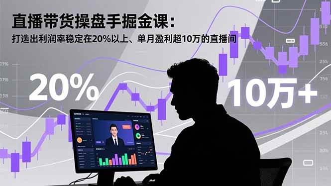 (16727期)直播带货操盘手掘金课:打造出利润率稳定在20%以上、单月盈利超10万的直播间-星空网创资源