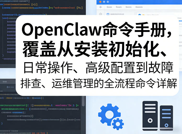 OpenClaw命令手册,覆盖从安装初始化、日常操作、高级配置到故障排查、运维管理的全流程命令详解-星空网创资源