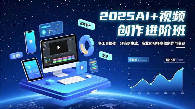 （16622期）AI+视频创作进阶班：多工具协作，分镜到生成，商业化视频高效制作与变现-星空网创资源