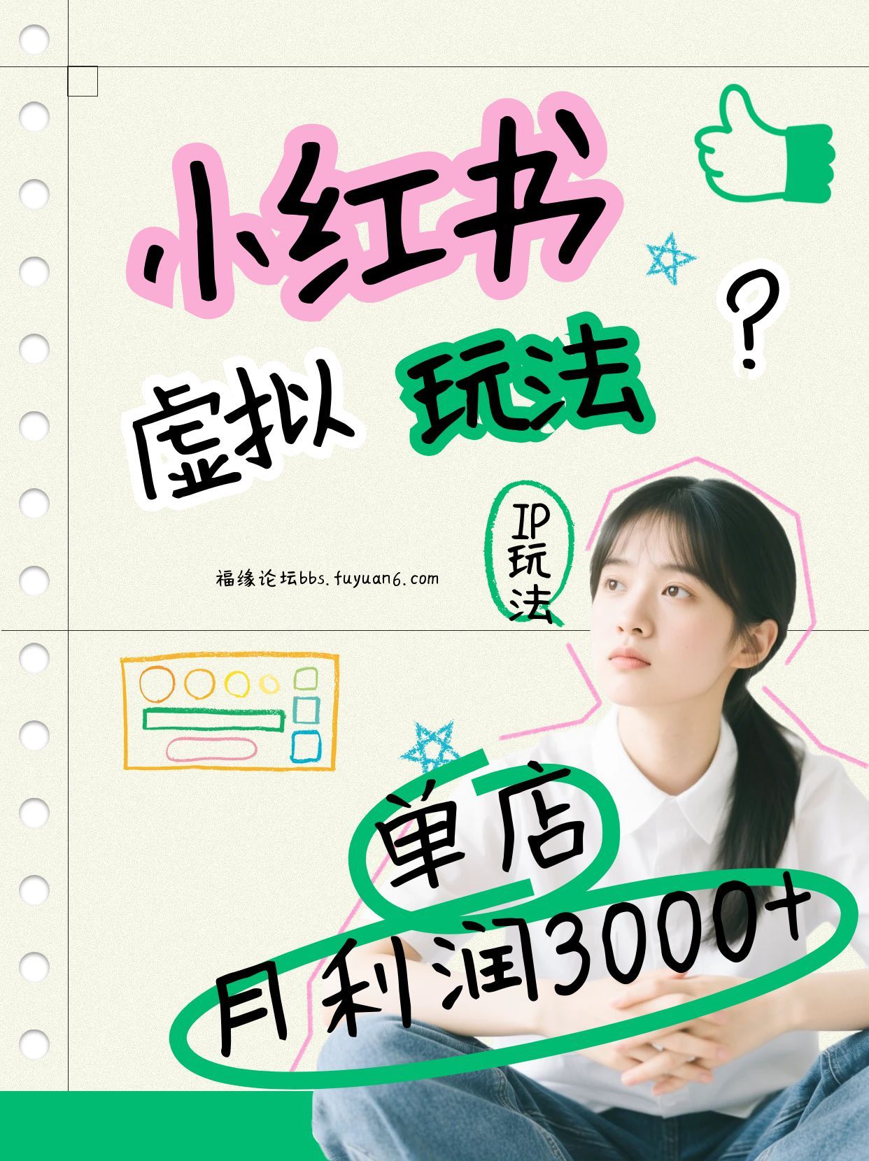 小红书虚拟玩法(铺货流和单品玩法)，单店月利润3000+，IP打法+原创商品(0违规)-星空网创资源