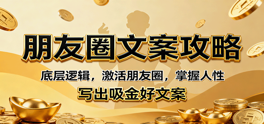 朋友圈文案攻略：底层逻辑，激活朋友圈，掌握人性，写出吸金好文案-星空网创资源
