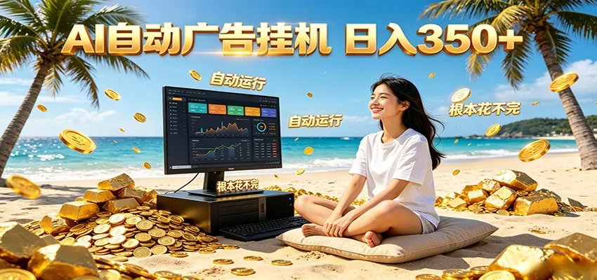 AI自动广告挂机 日入350+ 真正做到躺赚式变现,根本花不完!-星空网创资源