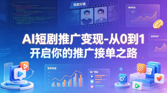 AI短剧推广变现-从0到1开启你的推广接单之路-星空网创资源