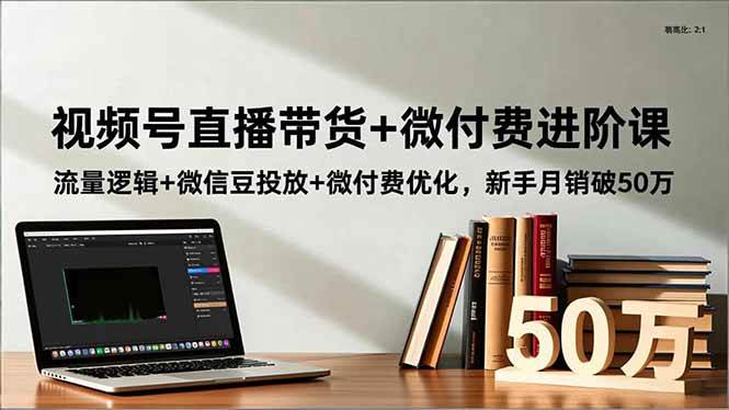 （16684期）视频号直播带货+微付费进阶课：流量逻辑+微信豆投放+微付费优化，新手月销破50万-星空网创资源
