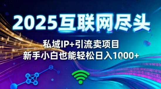 2025网创尽头王炸项目!私域IP+精准引流,新手小白在家躺賺日入1k,零经验也能上手【揭秘】-星空网创资源