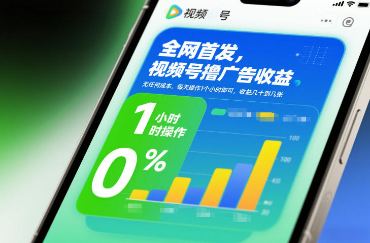 全网首发,视频号撸广告收益,无任何成本,每天操作1个小时即可,收益几十到几张-星空网创资源