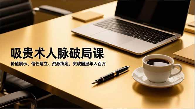 （16682期）吸贵术人脉破局课，价值展示、信任建立、资源绑定，突破圈层年入百万-星空网创资源