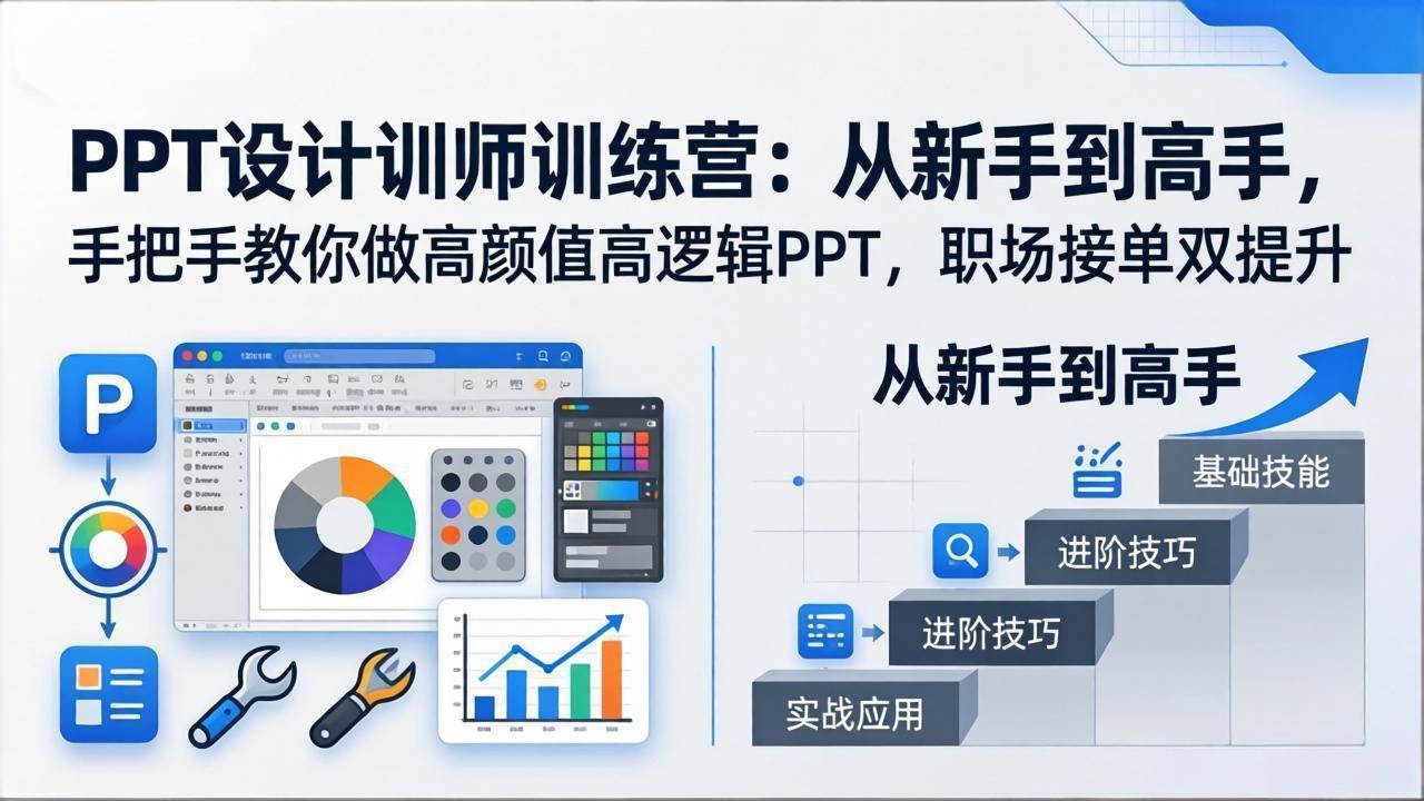 (17886期)PPT设计训师训练营:从新手到高手,手把手教你做高颜值高逻辑PPT,职场接单双提升-星空网创资源