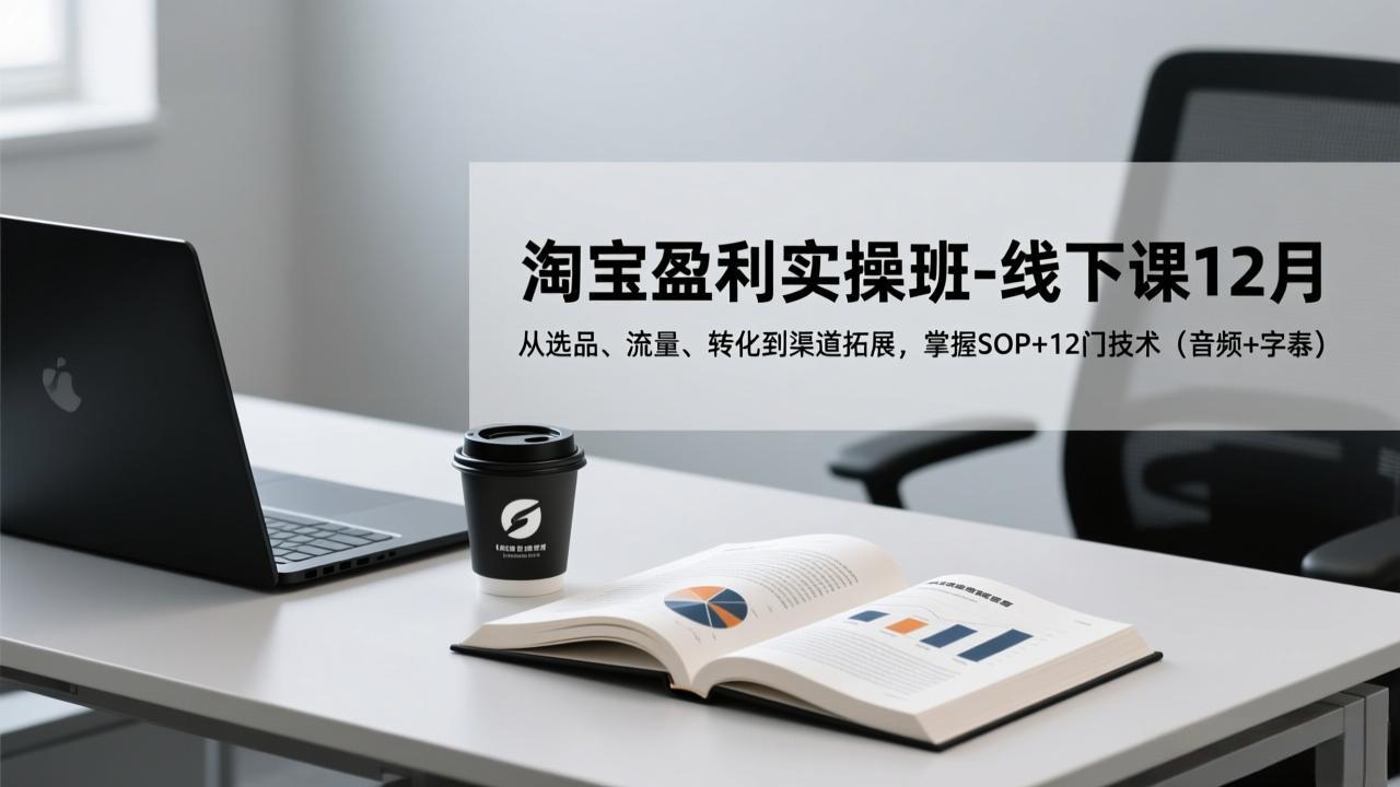 淘宝盈利实操班-线下课12月,从选品、流量、转化到渠道拓展,掌握SOP+12门技术(音频+字幕-星空网创资源