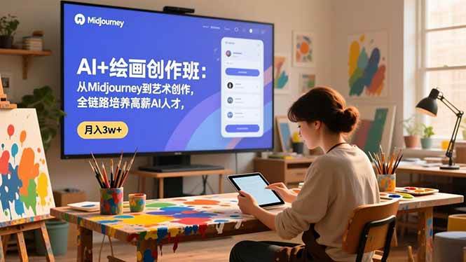 （16597期）AI+绘画创作班：从Midjourney到艺术创作，全链路培养高薪AI人才，月入3w+-星空网创资源