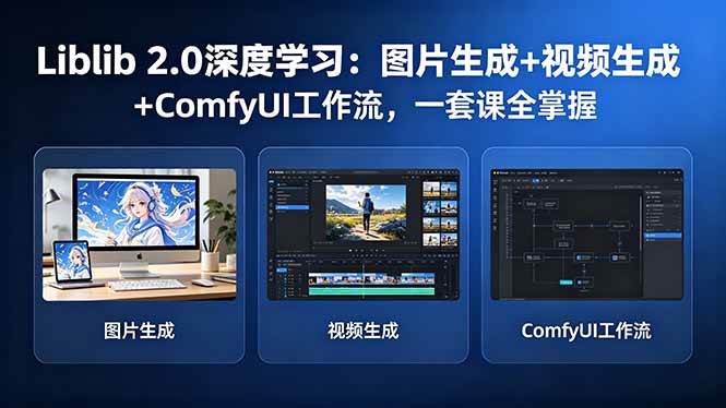 (18349期)Liblib 2.0深度学习:图片生成+视频生成+ComfyUI工作流,一套课全掌握-星空网创资源