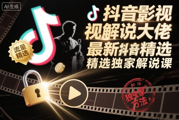 抖音影视解说大佬最新抖音进精选和独家方法,精选独家解说课(更新12月) 抖音影视解说大佬最新抖音进精选和独家方法,精选独家解说课(更新12月)