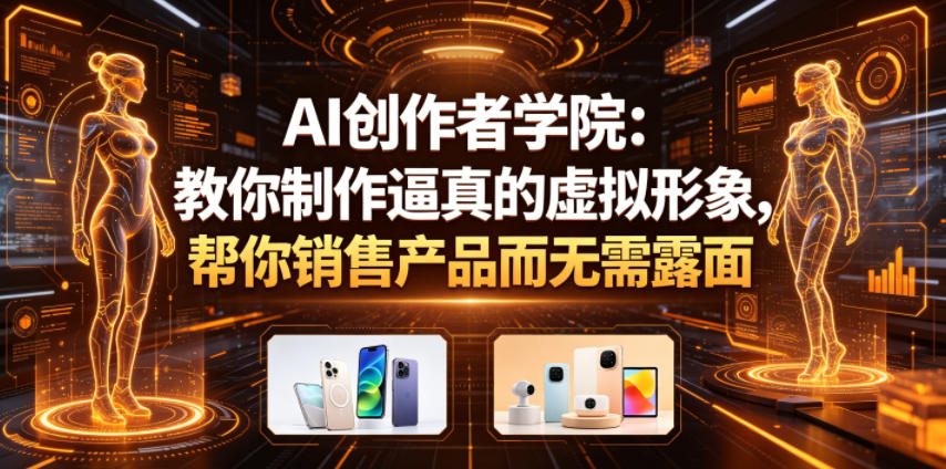 AI创作者学院：教你制作逼真的虚拟形象，帮你销售产品而无需露面【原创双语字幕】-星空网创资源