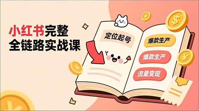 (16805期)小红书完整全链路实战课,定位起号、爆款生产、流量变现,实现稳定出单,净利润可观 (16805期)小红书完整全链路实战课,定位起号、爆款生产、流量变现,实现稳定出单,净利润可观