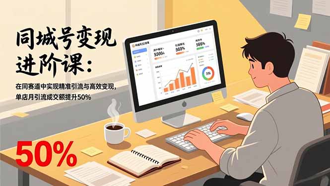 同城号变现进阶课:在同城赛道中实现精准引流与高效变现,单店月引流成交额提升50%-星空网创资源