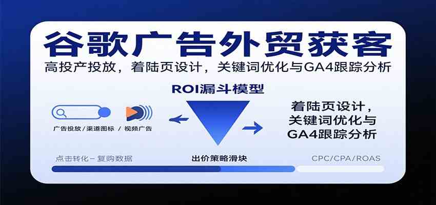 谷歌广告外贸获客,高投产投放,着陆页设计,关键词优化与GA4跟踪分析-星空网创资源
