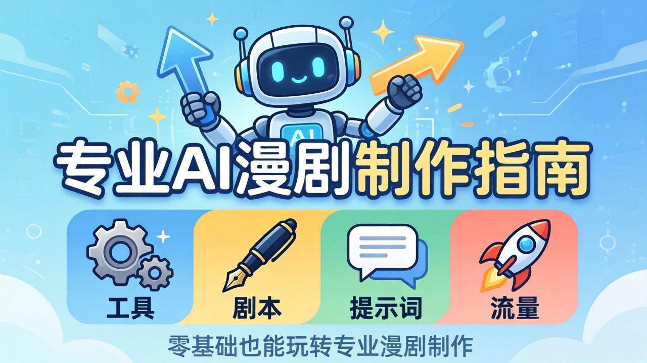 （18190期）专业AI漫剧制作指南：工具+剧本+提示词+流量全流程，零基础也能玩转专业漫剧制作-星空网创资源