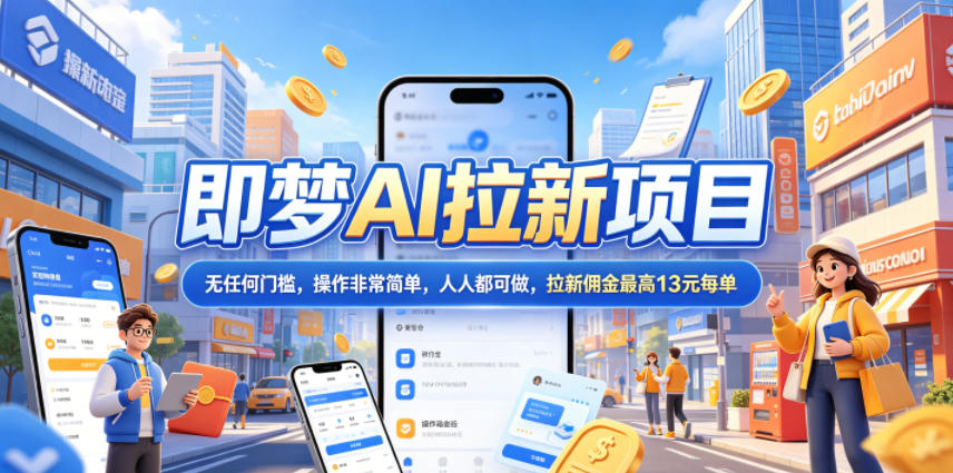 2026年即梦AI拉新项目最新玩法，无任何门槛，操作非常简单，人人都可做，拉新佣金最高13米每单（更新6月）-星空网创资源
